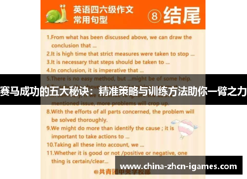 赛马成功的五大秘诀：精准策略与训练方法助你一臂之力